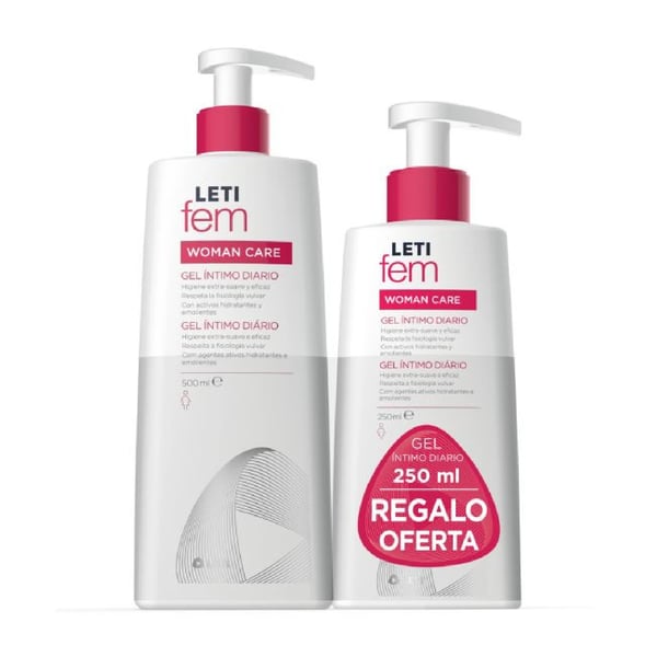 Letifem Woman Gel Íntimo 500 ml com Oferta de 2ª Embalagem 250 ml