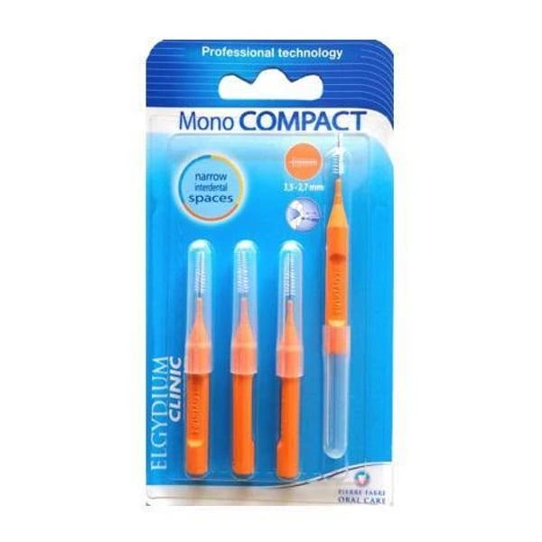 Elgydium Clinic Escovilhão Mono Compact Laranja x 4 Unidades