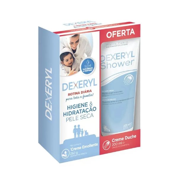 Dexeryl Creme Emoliente 250g + Oferta de Creme de Duche 200 ml