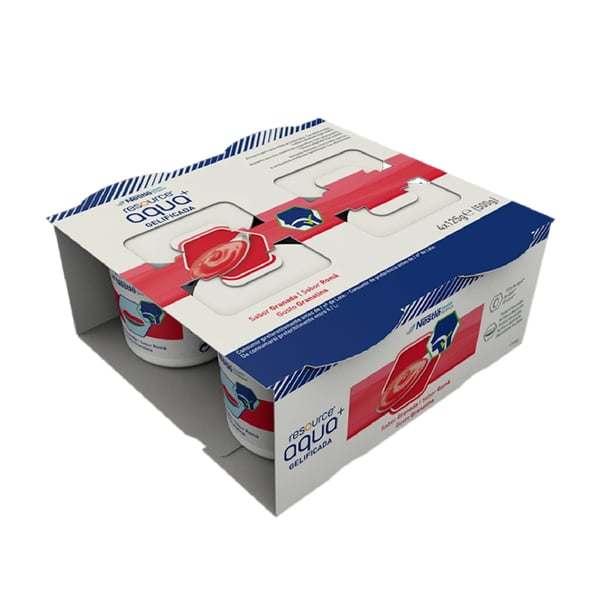 Resource Aqua Romã Água Gelificada 125g x 4 Unidades