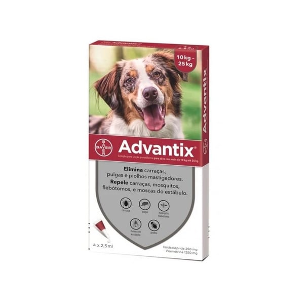 Advantix Cão 10-25 kg x4 pipetas