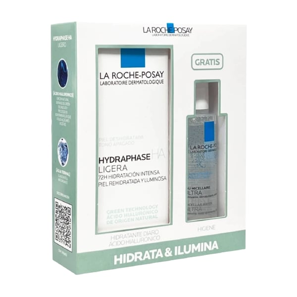 La Roche Posay Hydraphase Crema HA Ligero 50 ml + Regalo Agua Micelar + Neceser