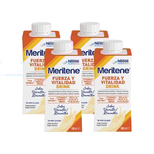 Meritene Força e Vitalidade Drink Baunilha 180ml x 4 Unidades