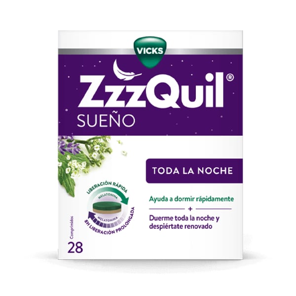 Zzzquil Sueno Acción Prolongada 28 Comprimidos