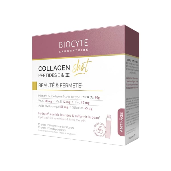 Biocyte Collagen Shot Ampollas Sabor Cereza 25ml x 10 Unidades