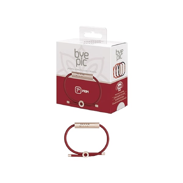 ByePic Pulseira com Citronela Adulto Cordão Bordeaux