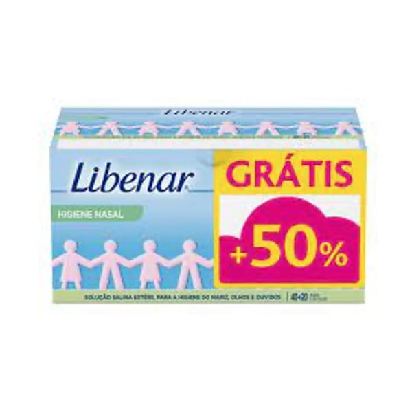 Libenar Soro Fisiológico Estéril em Monodoses 40 x 5ml com Oferta de Soro Fisiológico Estéril em Monodoses 20 x 5ml