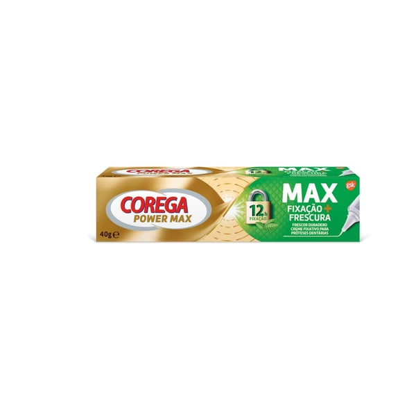 Corega Max Fixação + Frescura Creme Fixação Prótese Dentária 40g