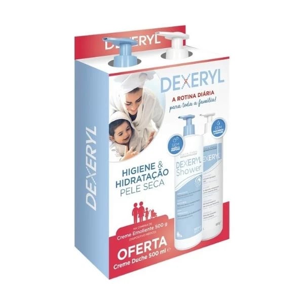 Dexeryl Creme Emoliente 500ml com Oferta de Creme de Limpeza 500ml